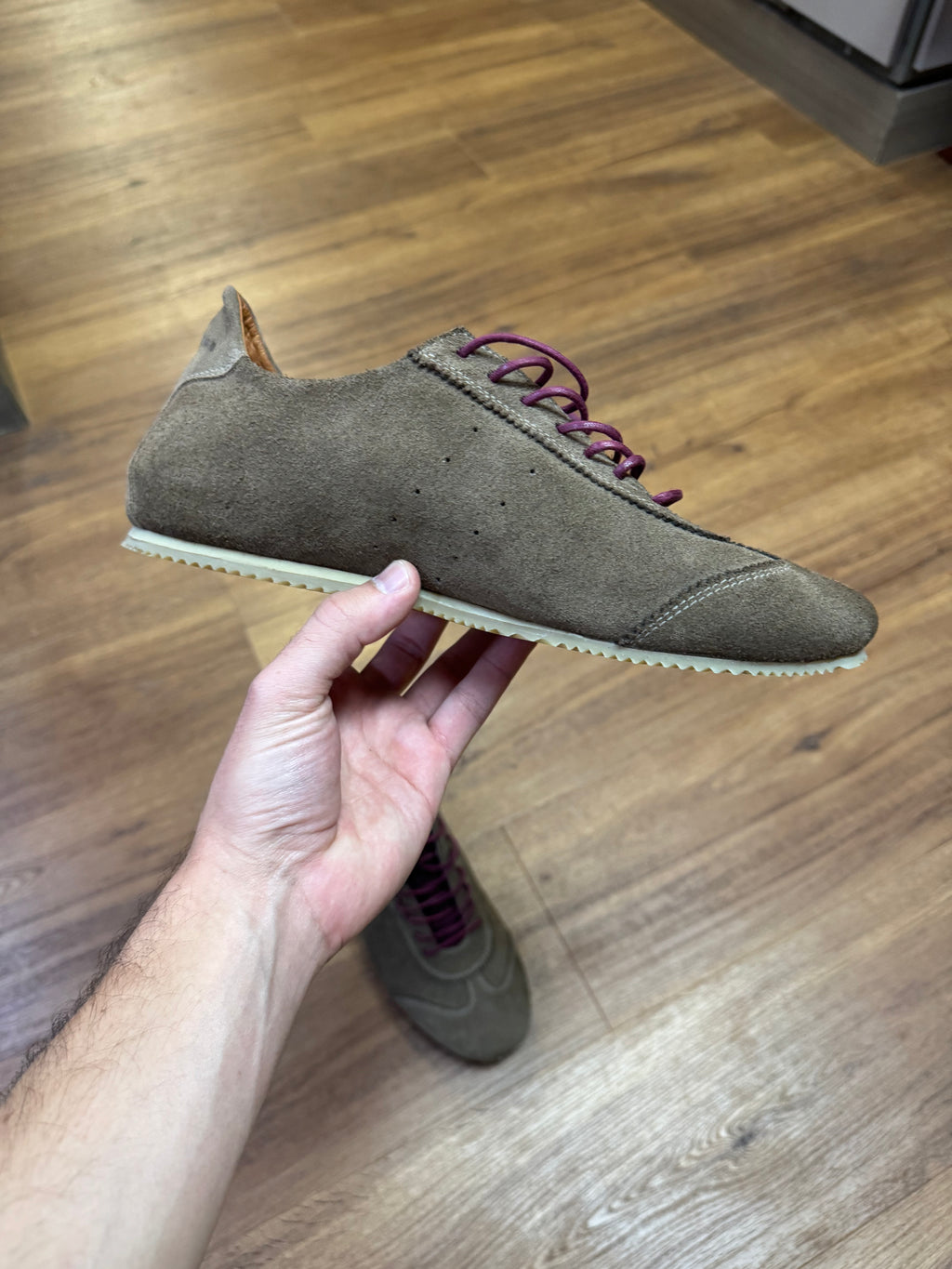 ( Flats ) - Brown suede