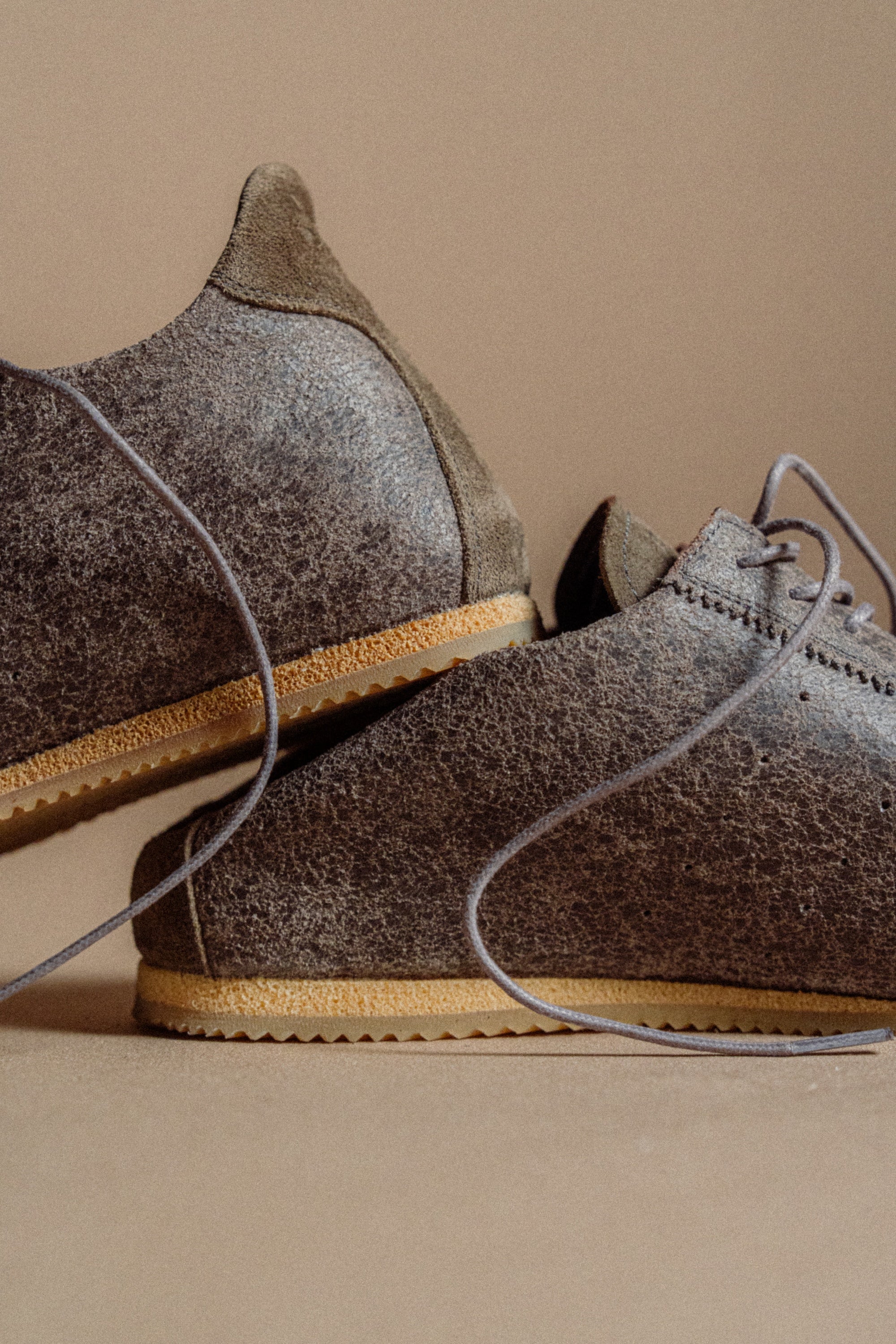 Dark Gray distressed leather