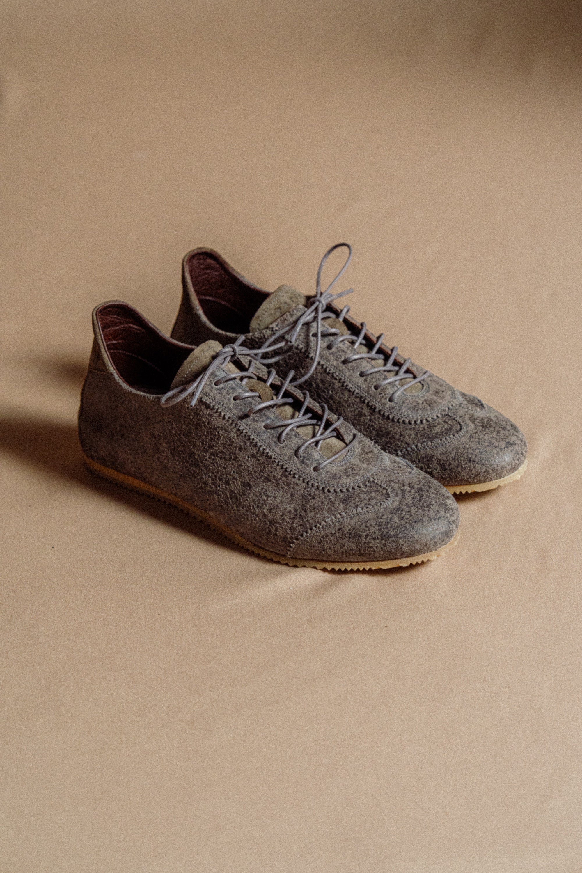 Dark Gray distressed leather